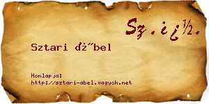 Sztari Ábel névjegykártya