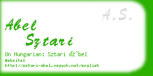 abel sztari business card